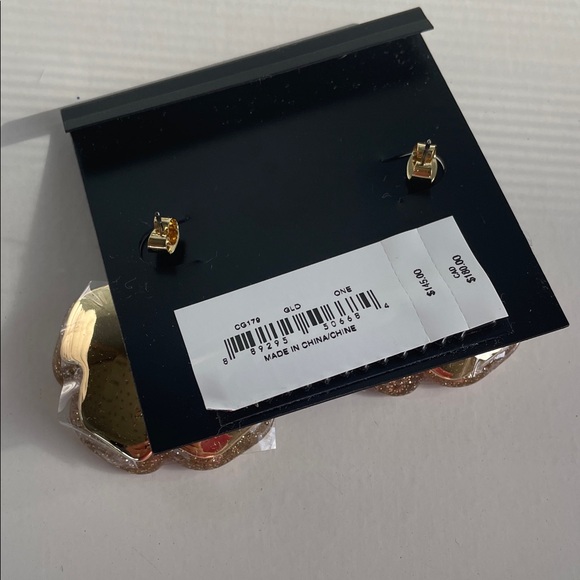 Coach Glittering Gold Floral Earrings - Picture 2 of 2